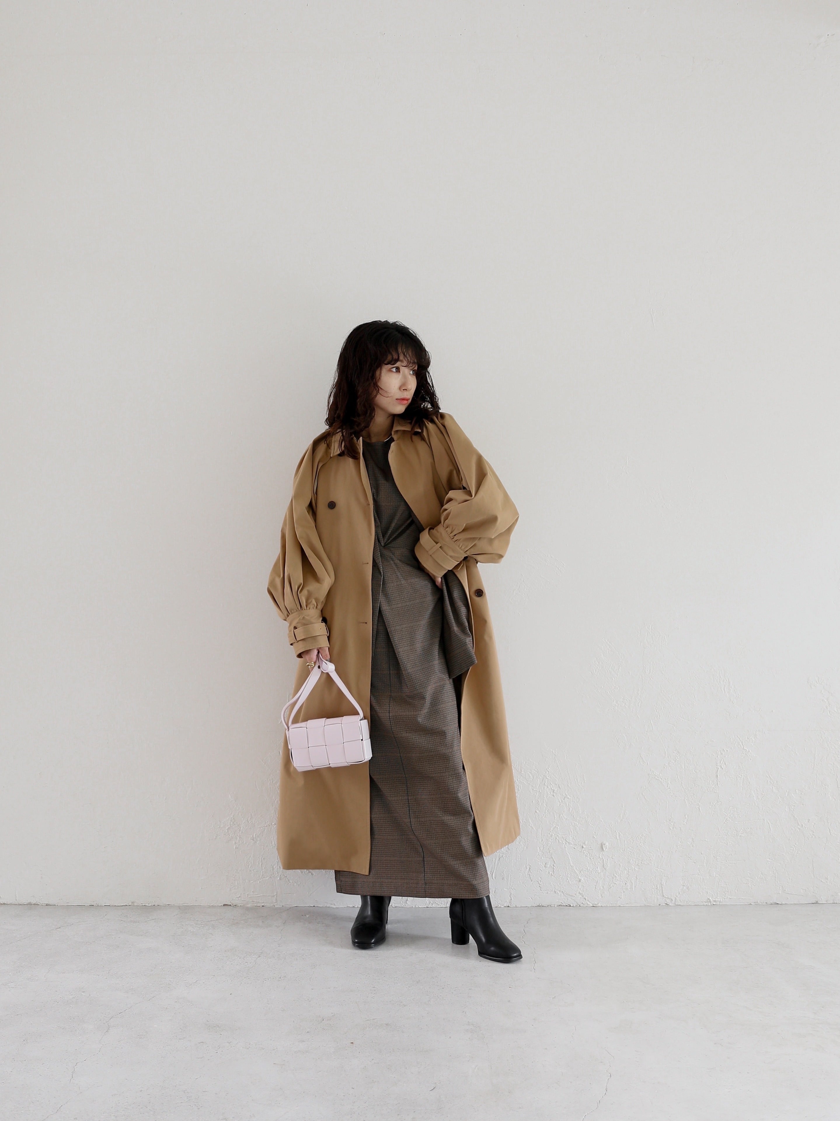 2way balloon sleeve long trench coat（beige） | Katrin TOKYO