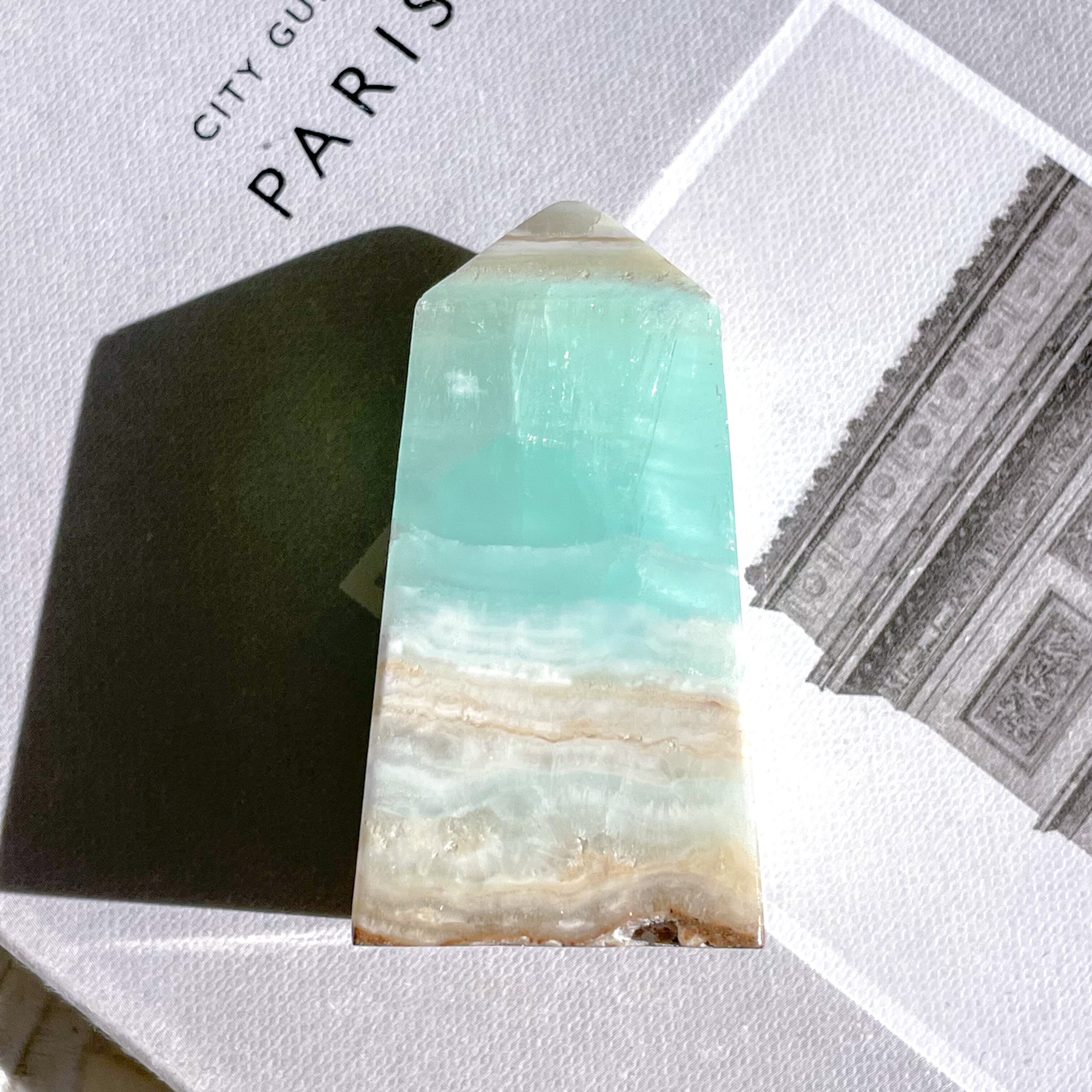 Caribbean Blue Calcite Point 12 ✧ カリビアンブルーカルサイト