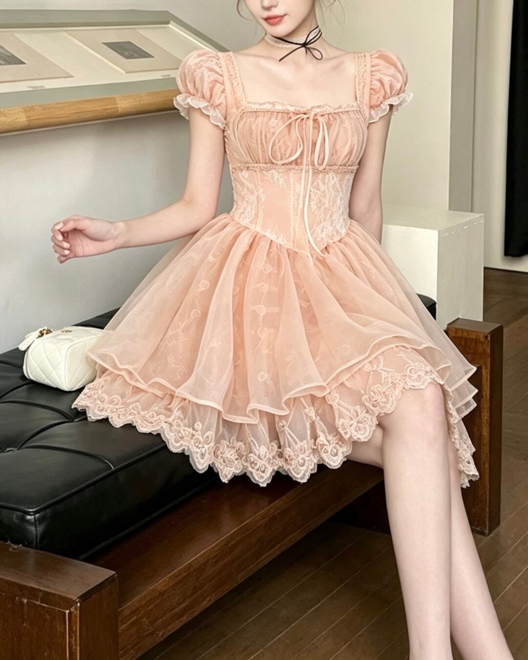 フレアフレンチレースフェアリーワンピース(2 colors) 2508771