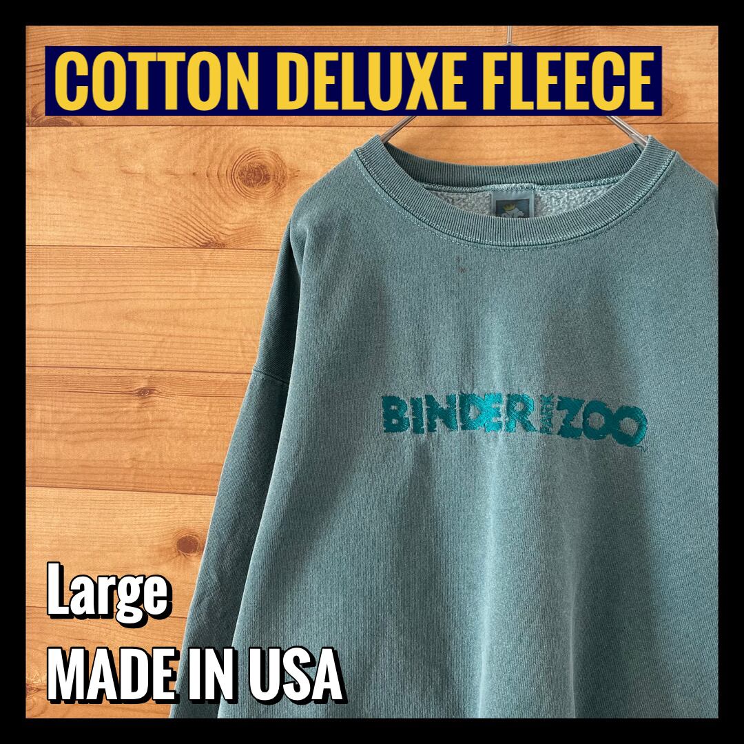 COTTON DELUXE FLEECE】USA製 刺繍ロゴ バインダー・パーク動物園