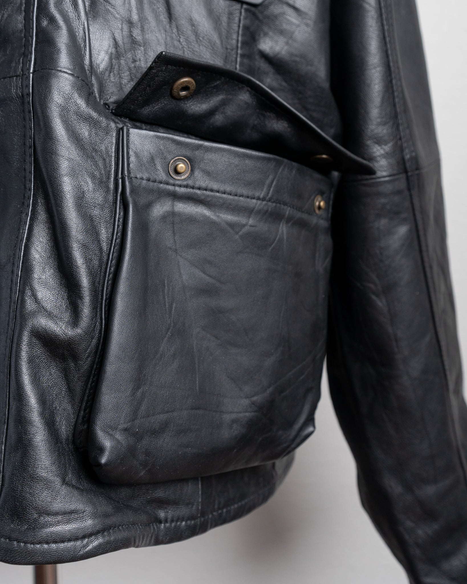 yoused ハンティングジャケット Yoused】LEATHER FISHING JACKET ユーズド リメイク レザー