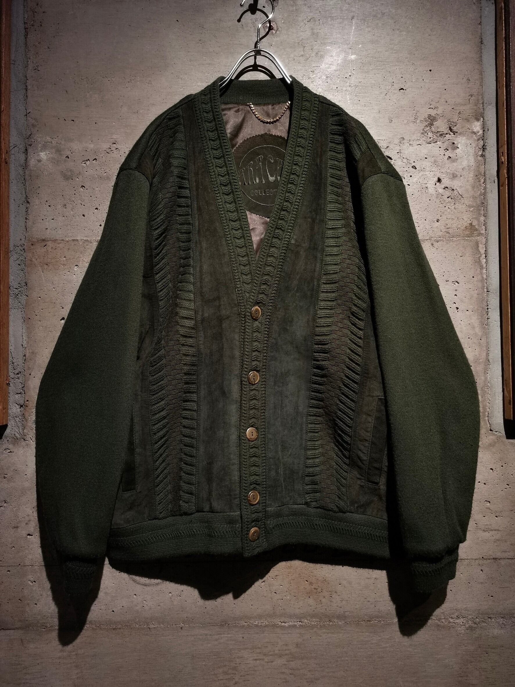 Caka】Suede Switching Design Vintage Loose Cardigan Jacket | Caka 