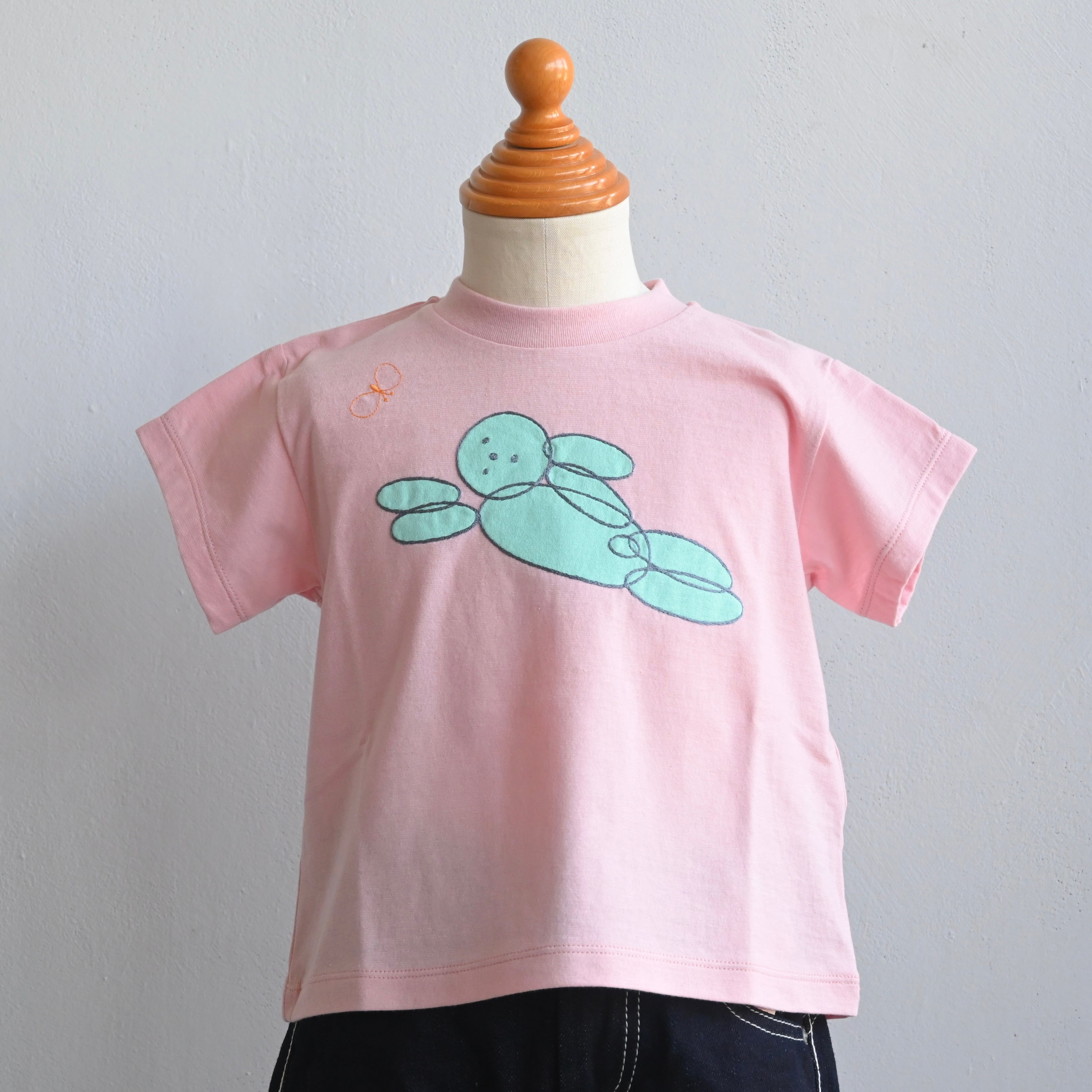 《mina perhonen 2024SS》amitie 半袖カットソー / pink / 120cm