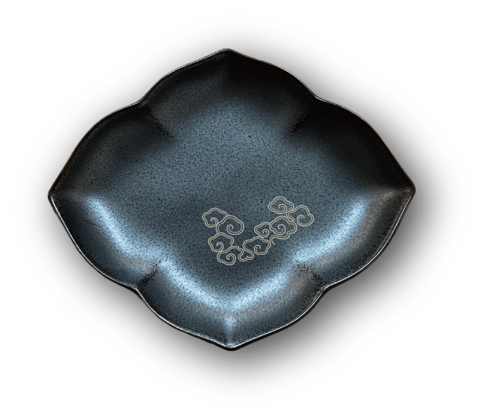 黒鉄砂 (G) 豆皿 菱形
