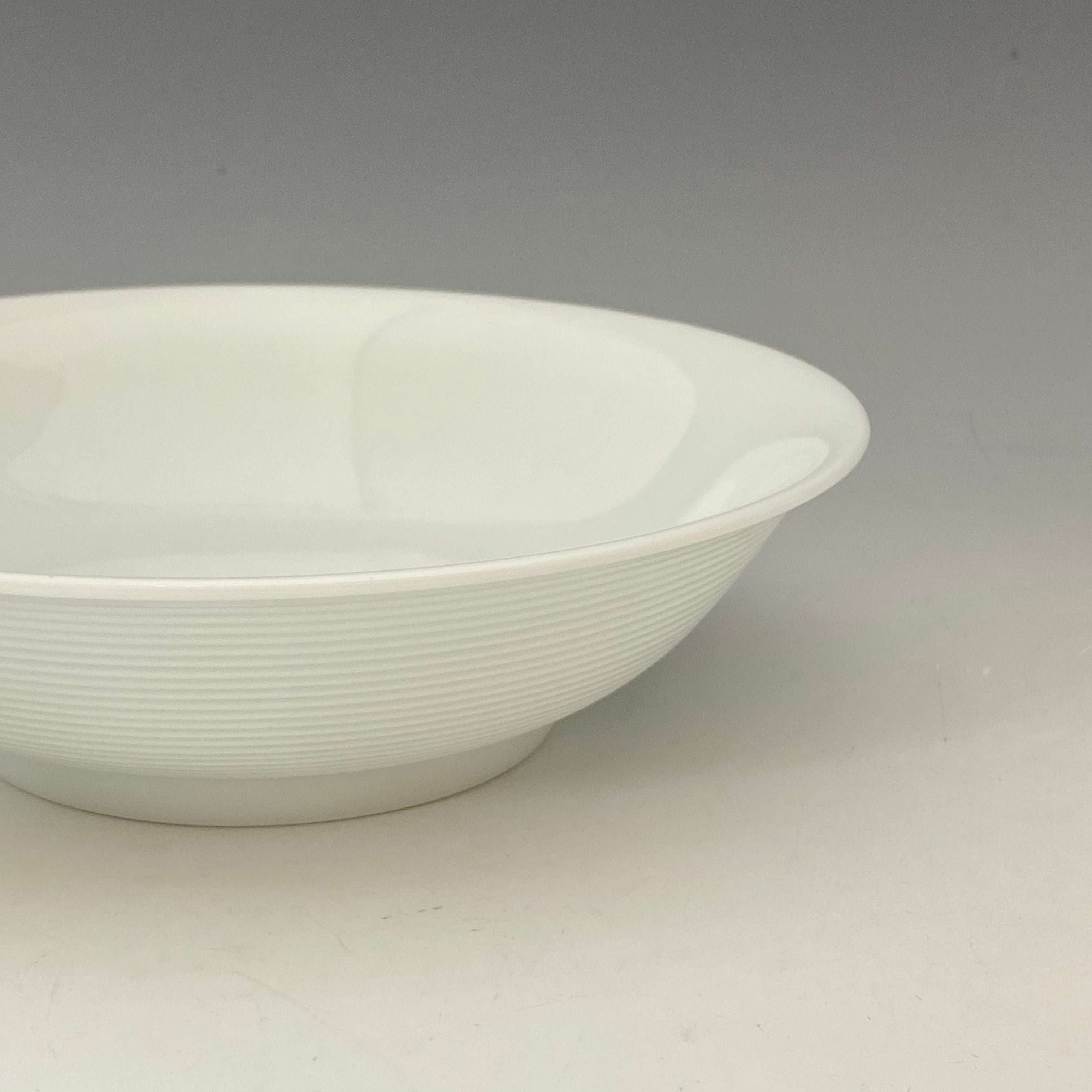 中尾純】白磁シチュー皿(線) | 中仙窯