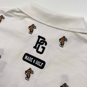 PEARLY GATES パーリーゲイツ ホットドック刺繍 半袖 ポロシャツ サイズ 3 /ホワイト/メンズ/ゴルフ