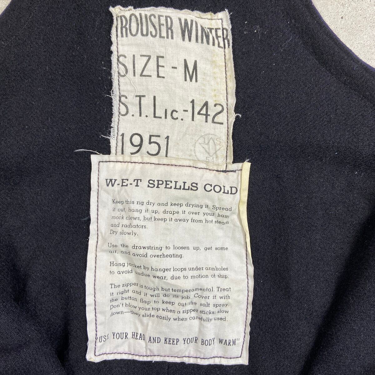 50年代 ROYAL CANADIAN NAVY カナダ軍 デッキパンツ メンズW40相当