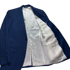 DOLCE&GABBANA royal blue linen cotton tailored jacket