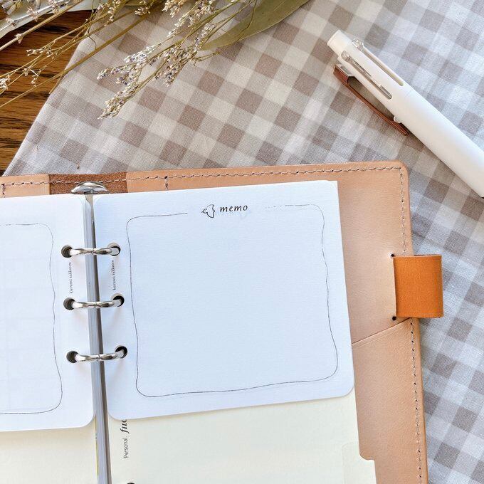 【はんぶんこリフィル/上半分用】バイブルサイズ/フリーメモ