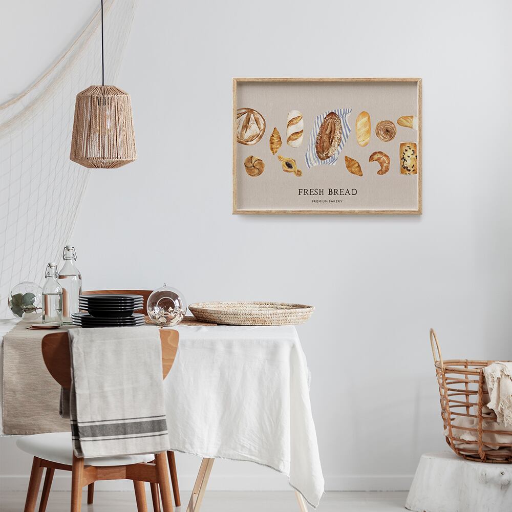 パンのキッチンポスター / i1264 / クロワッサンやフランスパンなど インテリアポスター