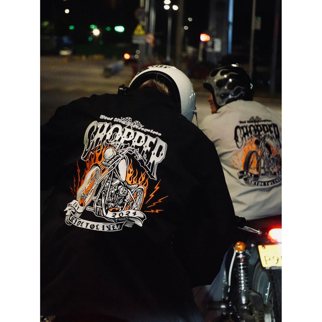 ストリート Chicano Chopperバイク刺繍 ジャケット T1229