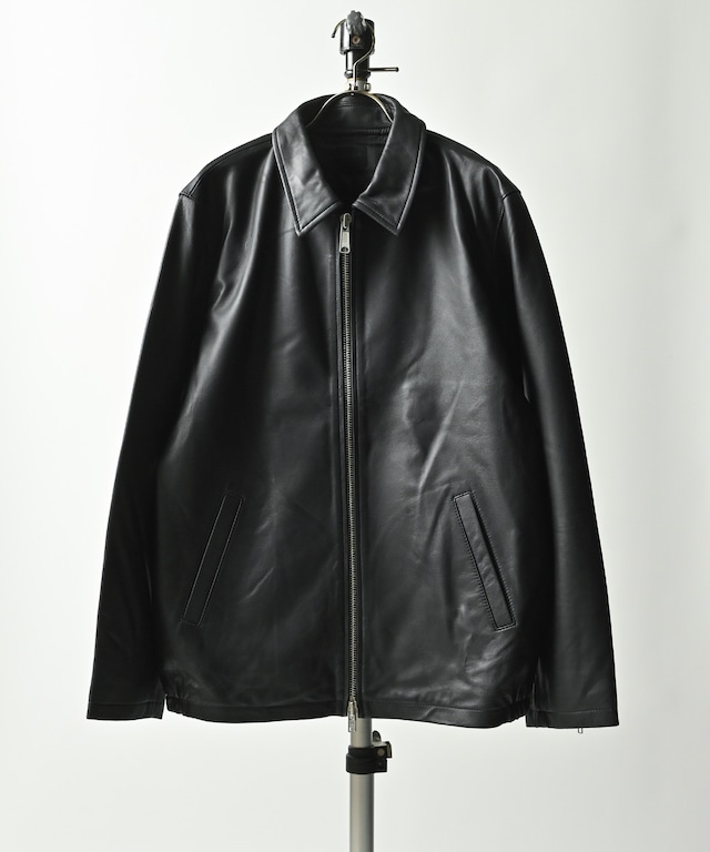 MMMM Lamb nappa leather ribbed blouson (BLK) 23100M23