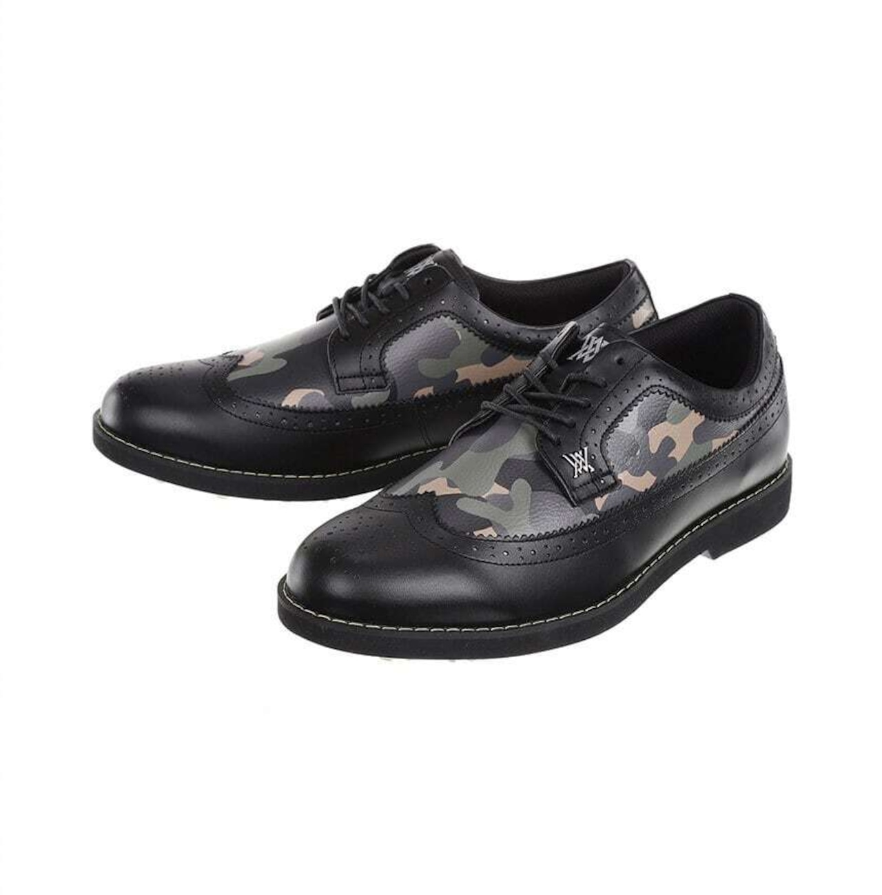 M Camo Wing Tip Brogue Shoes