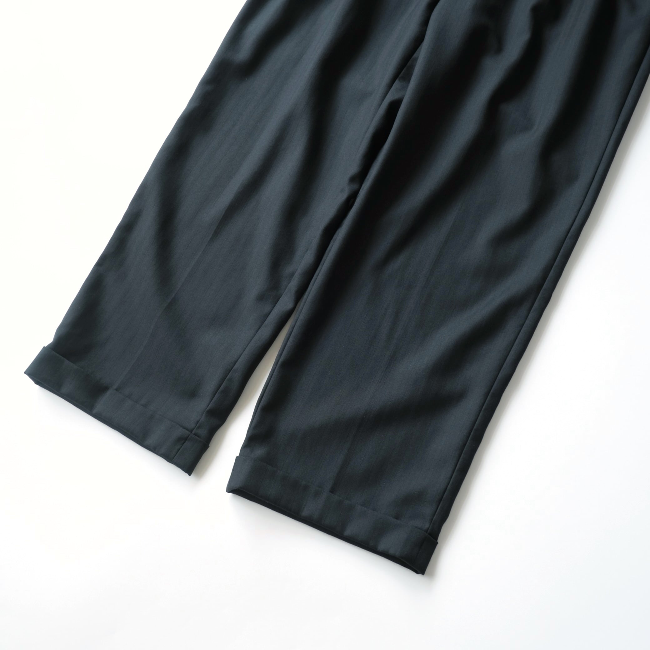 Zanella】Two-tuck Slacks Black 36 Made in Italy | RE:FOUND