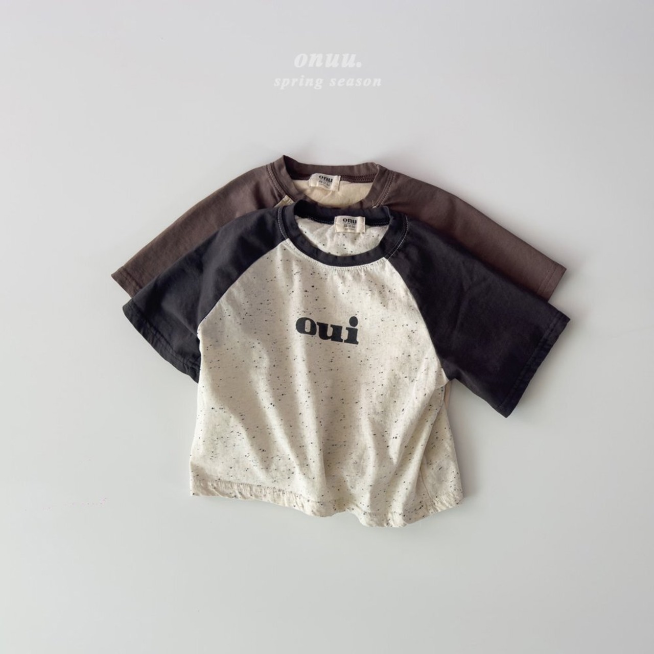 【ONU】ouiラグランTシャツ melange 70~120cm 240210on - 4