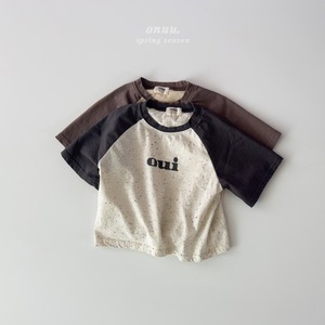 【ONU】ouiラグランTシャツ melange 70~120cm 240210on