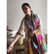 リサイクルサリーのカンタショール パッチワーク小09 インドの手仕事布 Mulaセレクト