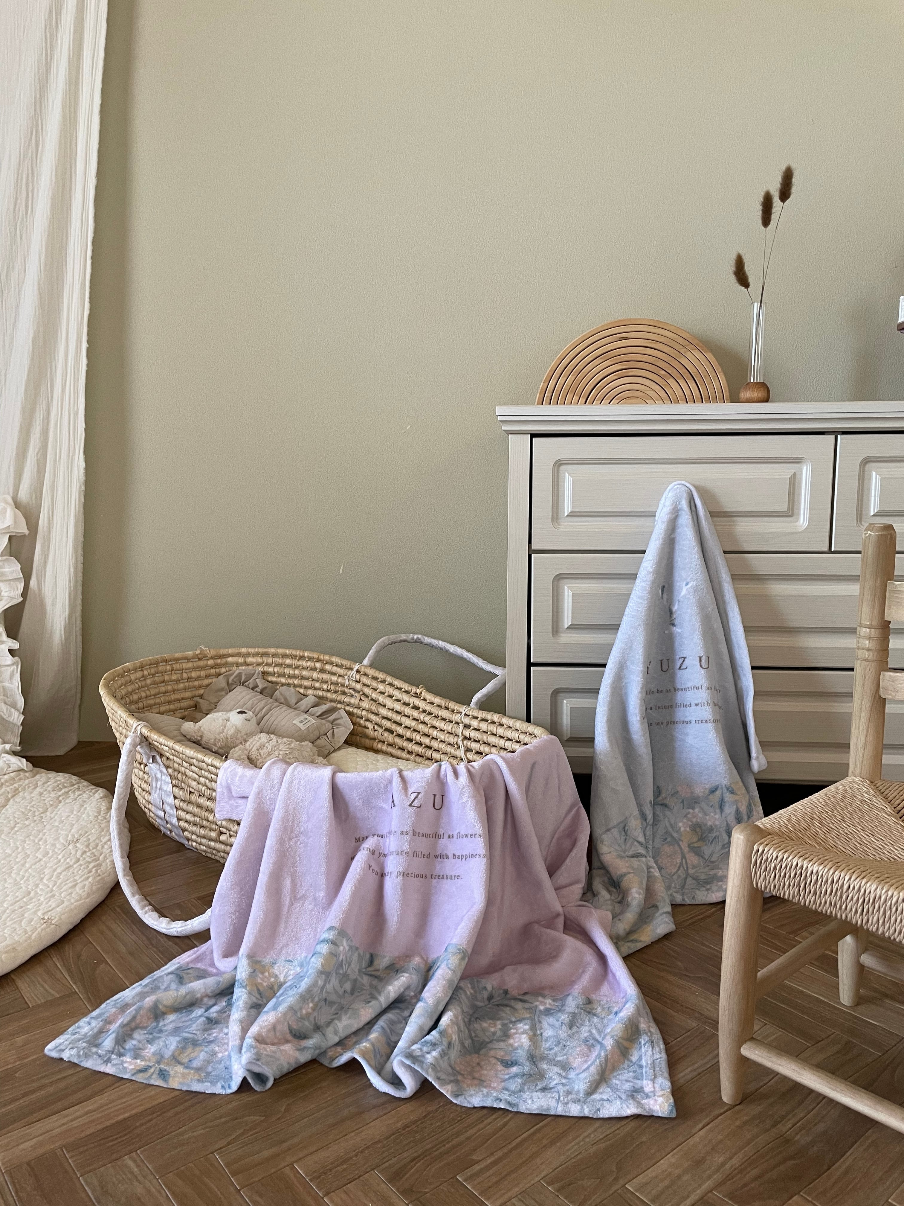 MORRIS｜選べるカラー 名入れ ブランケット( -jasmine pink) 出産祝い