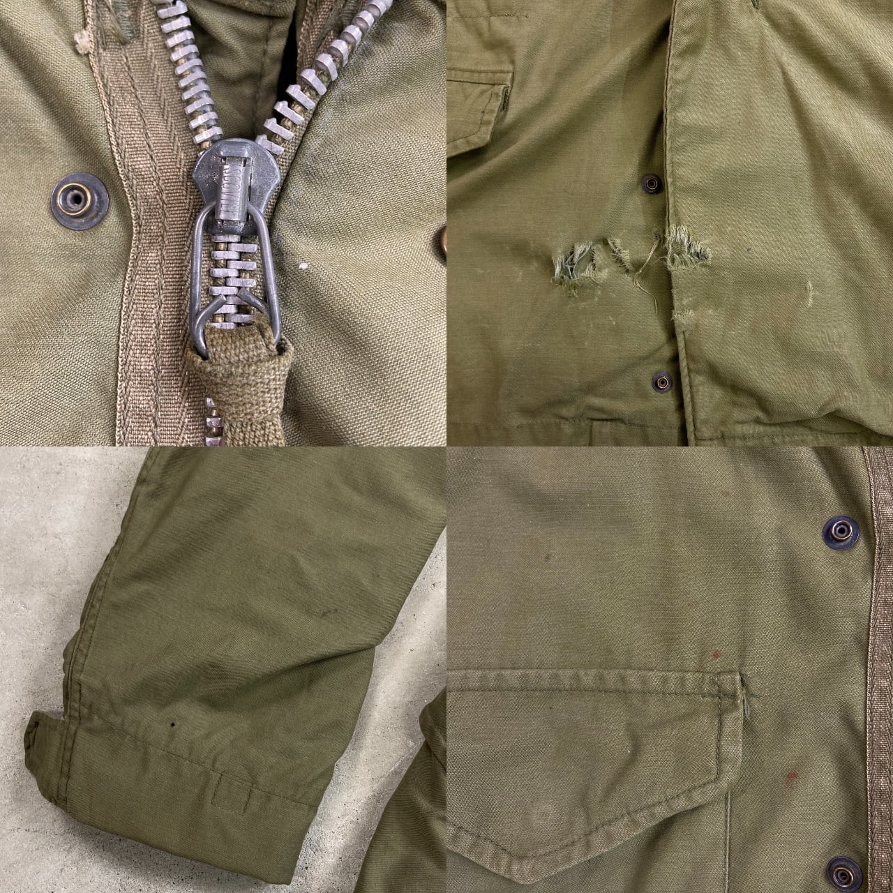 古着 60-70s 米軍 US M-65 2nd アルミジップ ミリタリー フィールド 