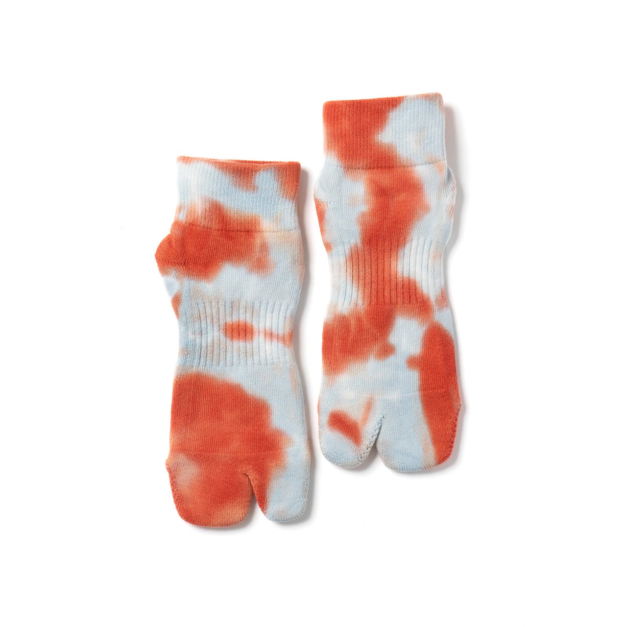 Tie Dye Ankle Socks(Light Blue × Red) | NODAL
