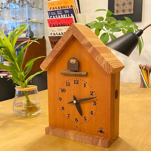 KICORI/キコリ･デザイン研究所 ”ふくろうの時計” 振り子時計 鳩時計