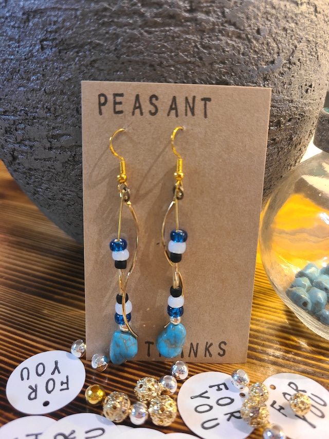 Peasant ターコイズピアス