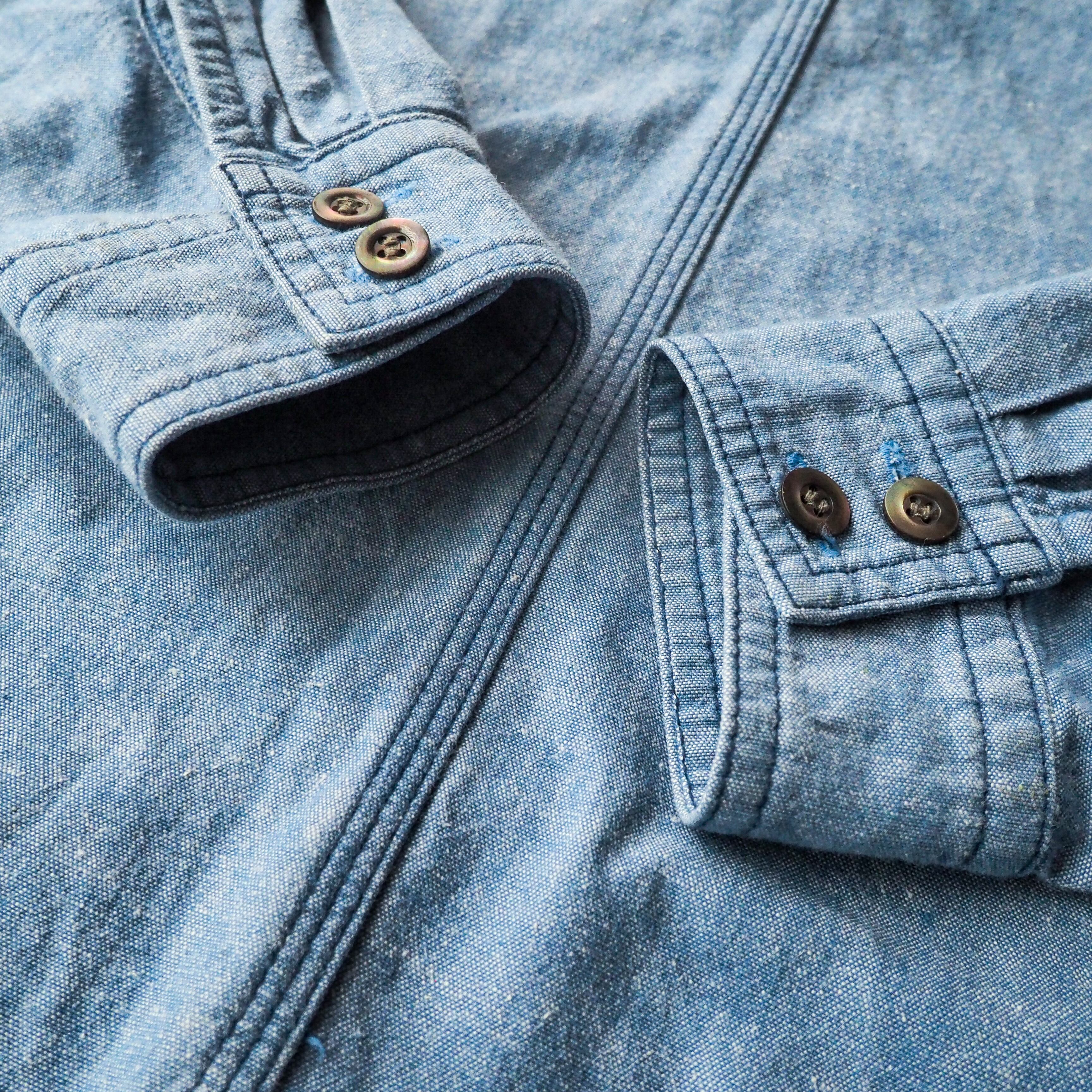 80s-90s “HAI SPORTING GEAR” chambray pullover shirt 80年代 90年代