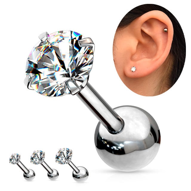 ボディピアス 16g ジルコニア ストーンピアス 軟骨ピアス ロブピアス