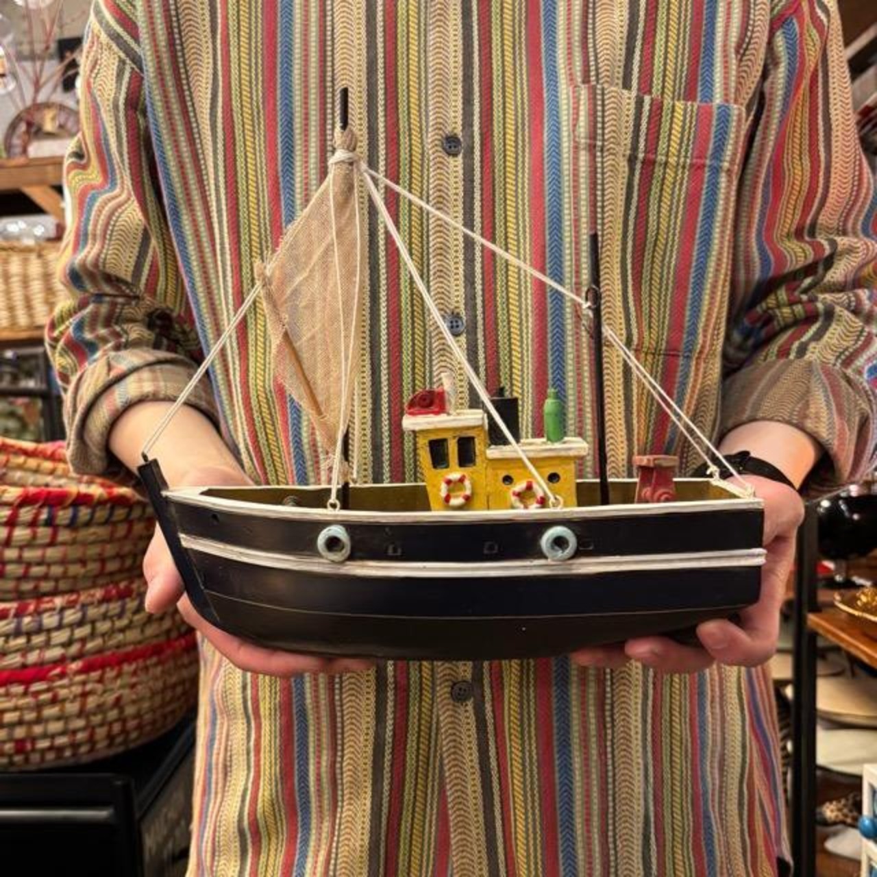 China Antique Design Boat Object 中国 アンティーク調 船のオブジェ 置物 インテリア雑貨 ギフト 飾り
