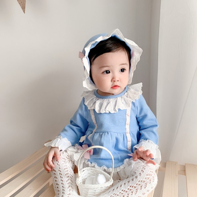 秋新生児ワンピースワンピースロリ風女性の赤ちゃんおならロンパース帽子付き Snsで話題 Kids男の子 Kids女の子 韓国ファッション 男の子ママ 女の子ママ 海外キッズファッション 親子コーデ 今日の服 プチプラ Mi Sagittarius By Constellation Kids Baby