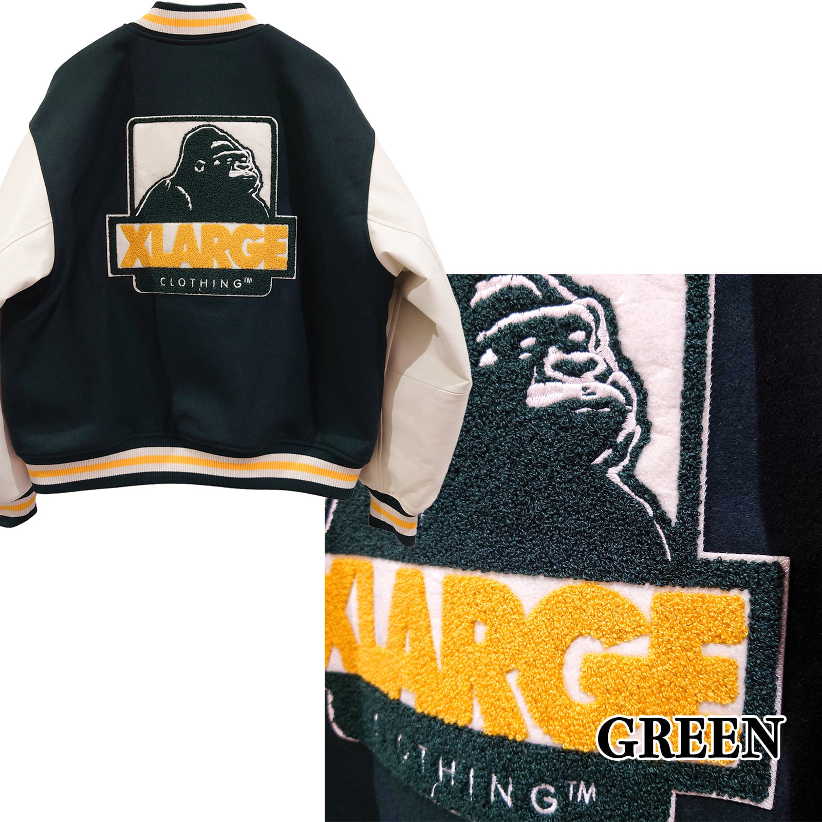 XLARGE（エクストララージ）スタジャン OG LOGO VARSITY JACKET 101234021009