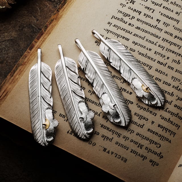 鷲見太郎 Pendant ペンダント】Lフライトフェザーペンダント02 w/eg