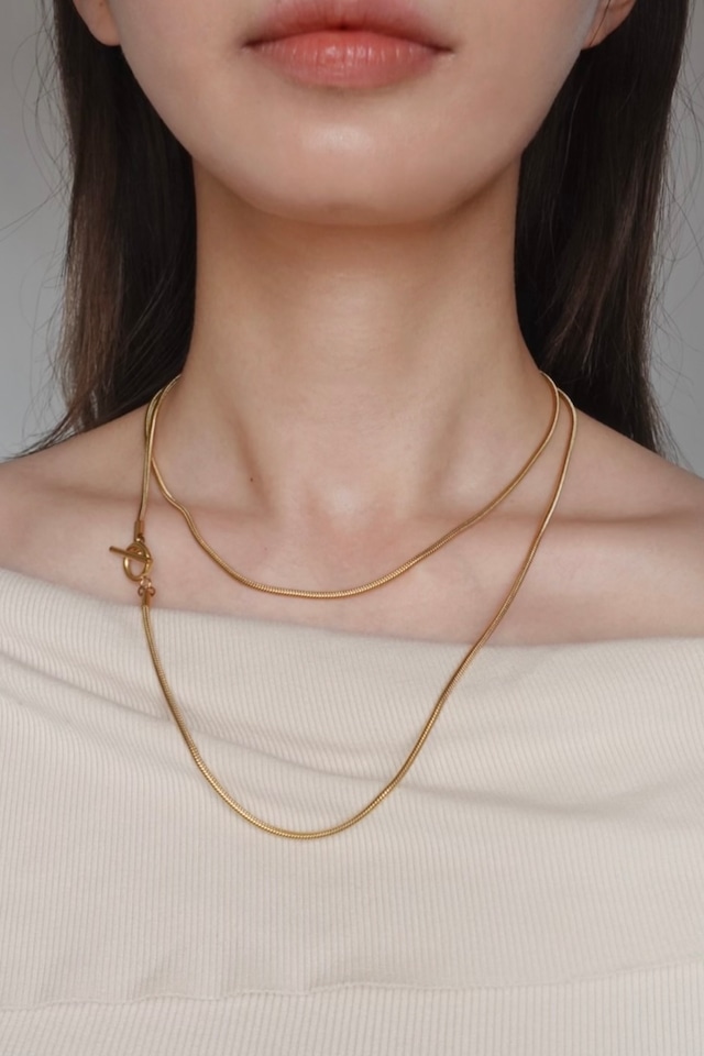 snake mantle long necklace