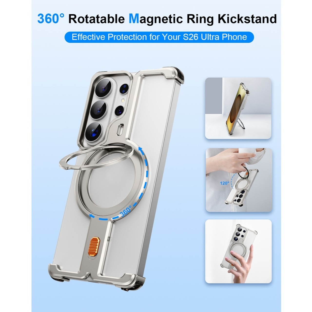 ◆Galaxy S26 Ultra◆ I-Shaped Aluminum Phone Case / I-シェイプ アルミニウム スマホケース