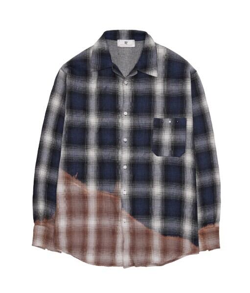 ☆RIIZE ウォンビン 着用！！【RSSC】RIVET DYED CHECK SHIRT - NAVY