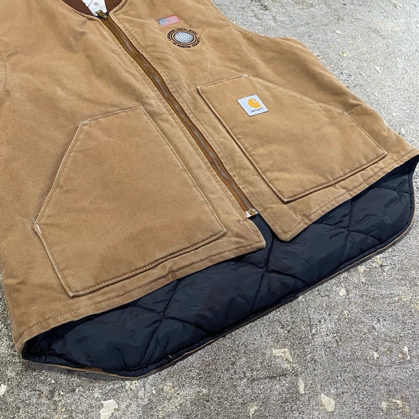 00s Carhartt quilting liner duck vest | What