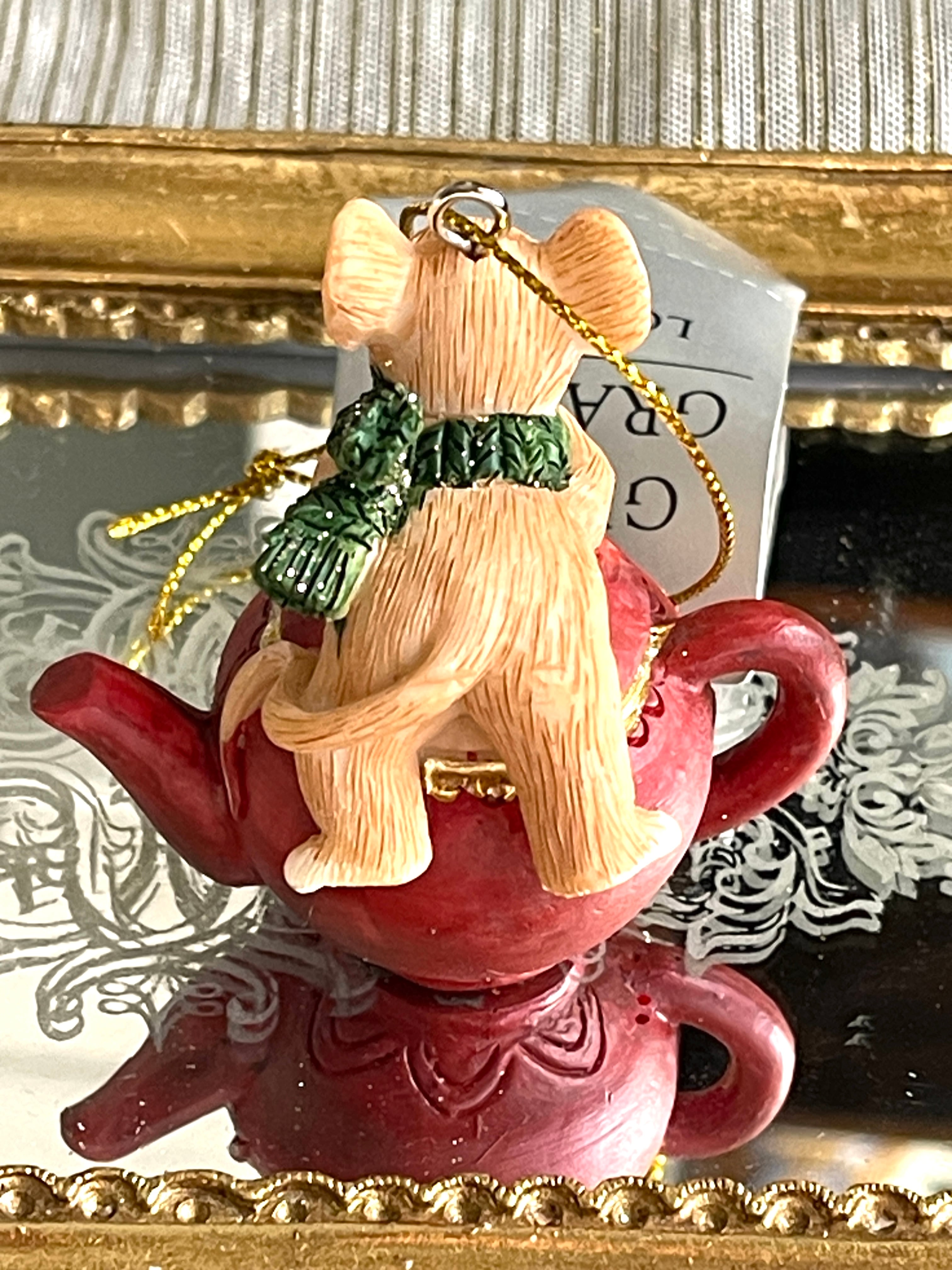 ◇ティーポットマウス◇オーナメント◇ティーポット◇ジセラグラハム