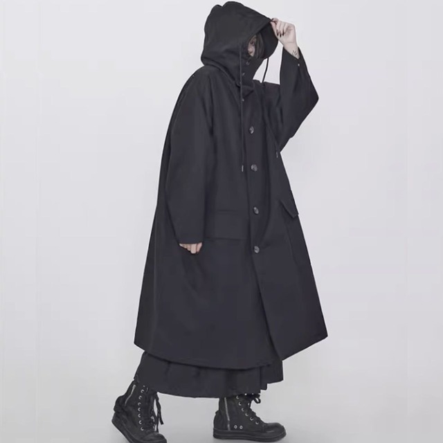 Stand collar quilted long coat C0562