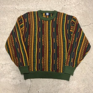 90～00s JEAN BART/3D Knit Sweater/M/3Dニットセーター/立体/マルチカラー/ジャンバール