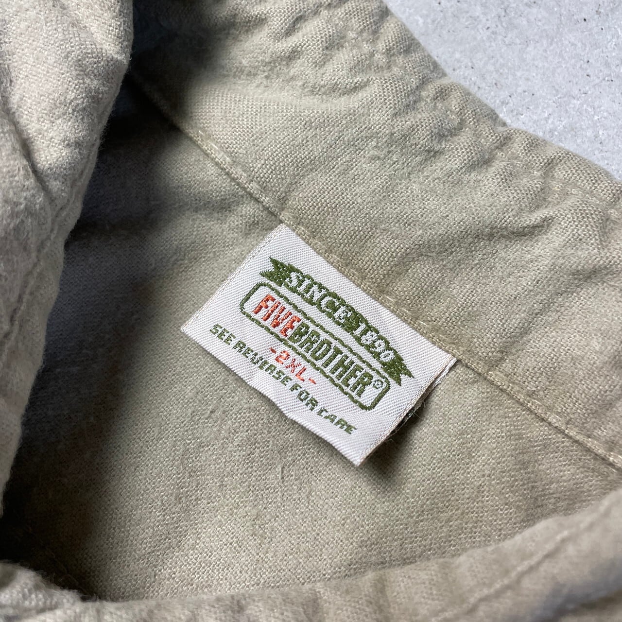 90年代 USA製 FIVE BROTHER ファイブブラザー シャモアクロスシャツ
