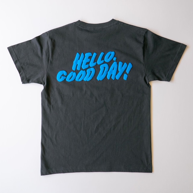 HELLO GOOD DAY! _ Ｔシャツ［スミ × ブルー］（T00015-02）