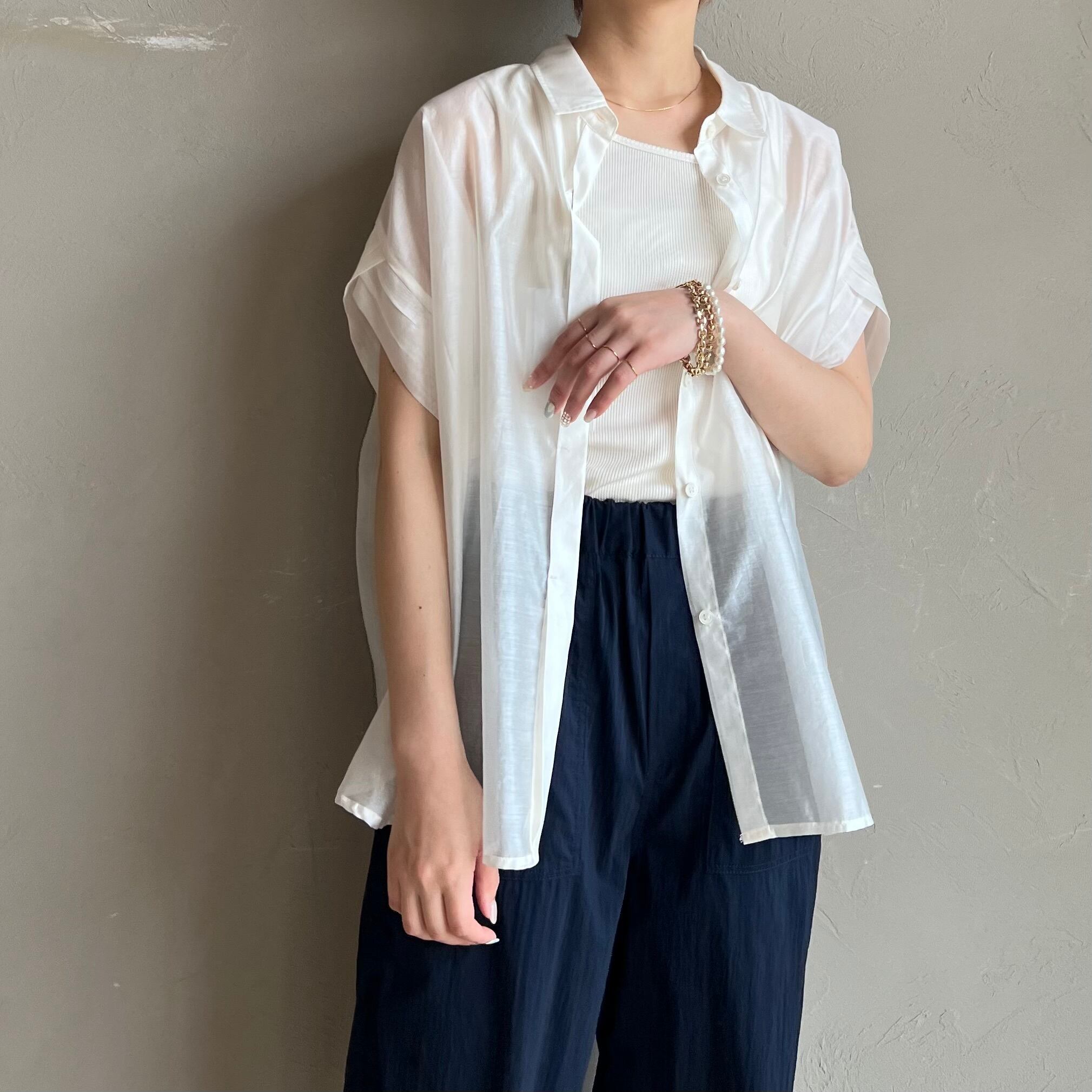 ダイアグラム 25SS メッシュポンチョシャツ シアー チュール 白 36 PRE ORDER | GRACE CONTINENTAL グレースコンチネンタル 通販