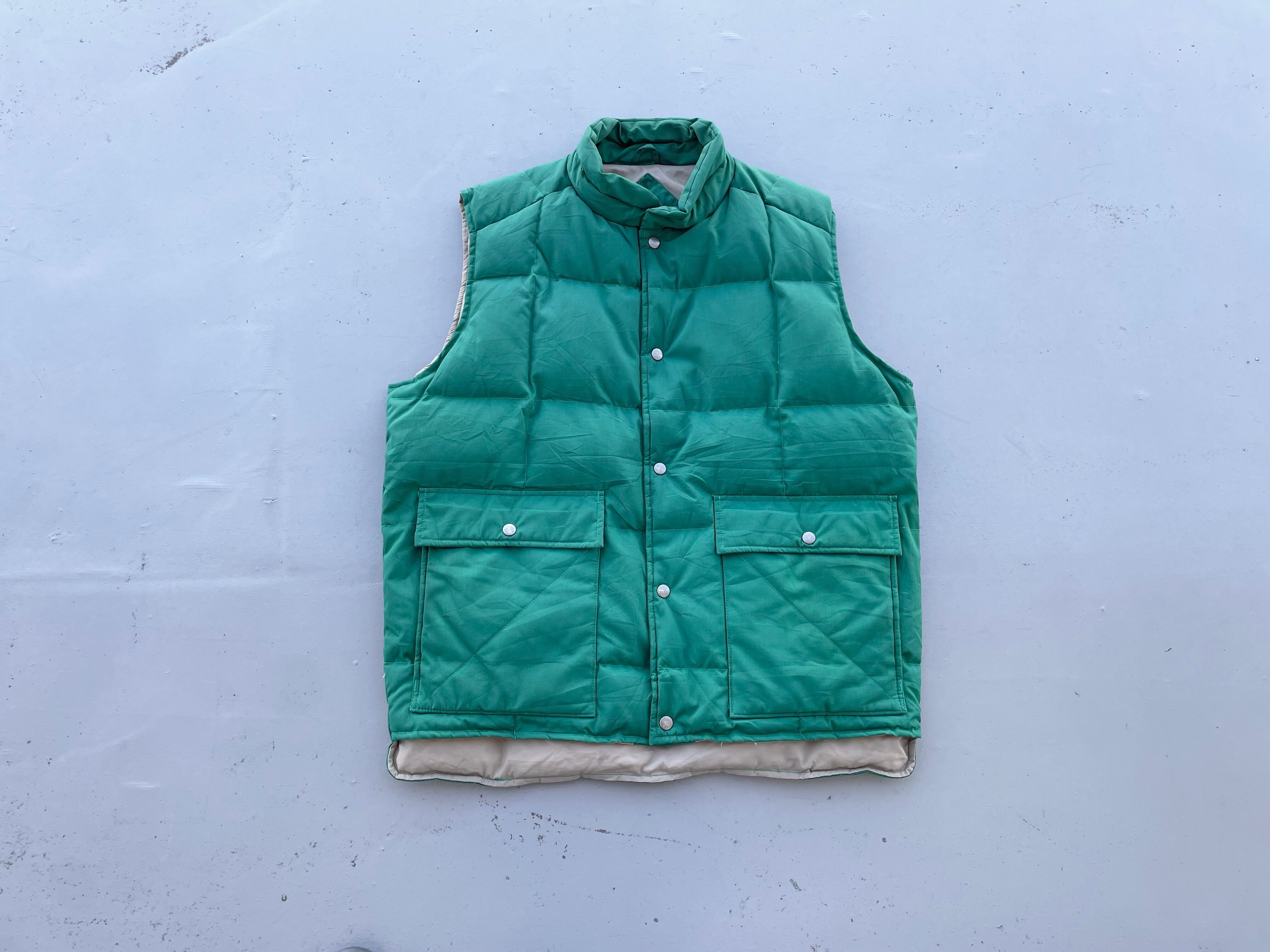 ST.JOHN'S BAY Down Vest XLsize!! 90s | Blue Ribbon -used&vintage-