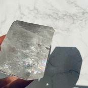 レインボーが美しいブラジル産水晶*ルチル入りクリスタルクォーツ*フリーフォーム*36