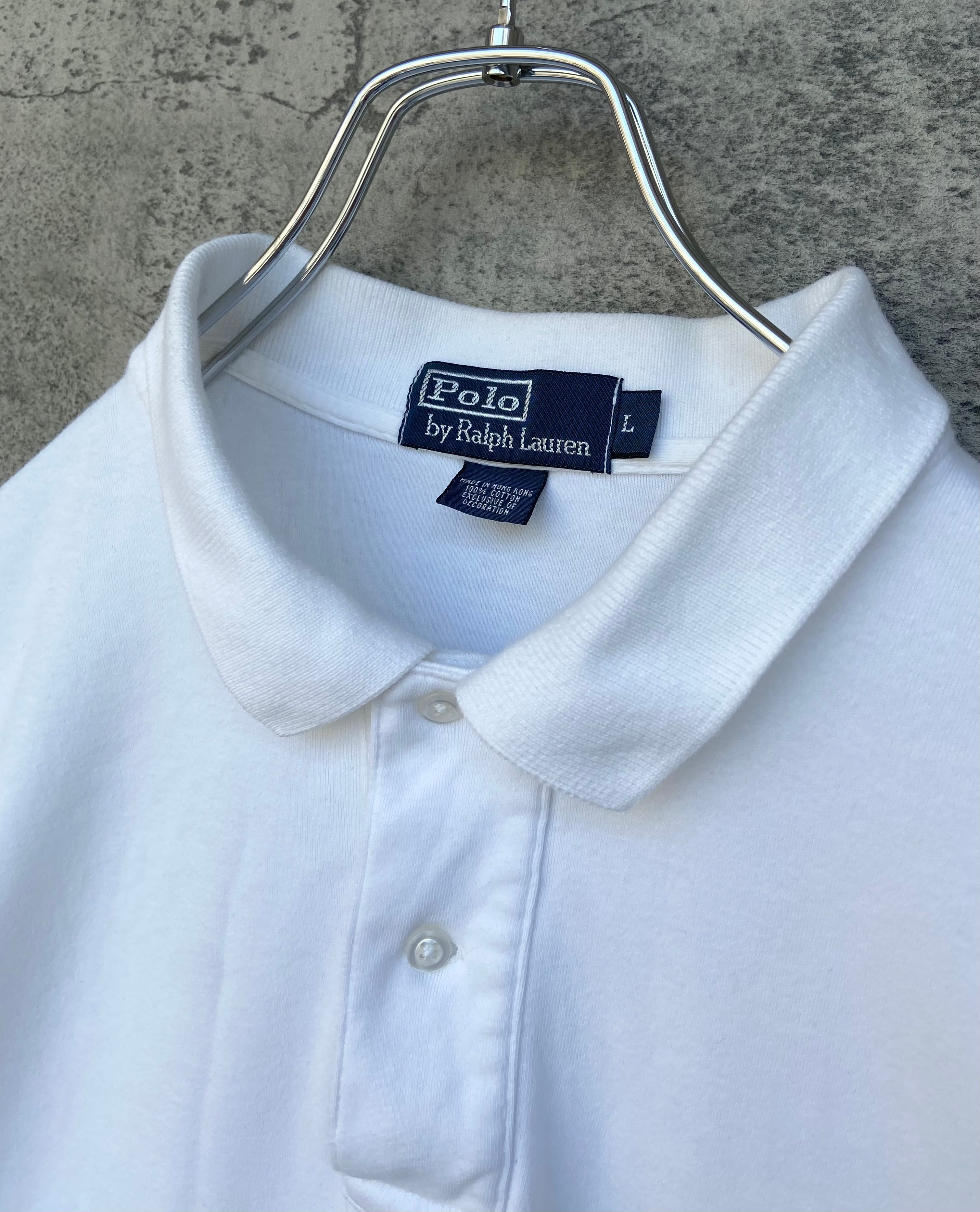 POLO RALPH LAUREN/ラルフローレン 90s ポロシャツ 白 オーバーサイズ