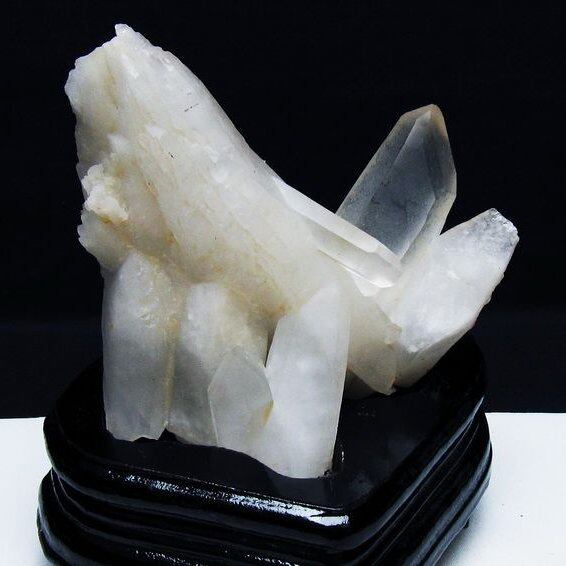 水晶 クラスター 水晶 原石 マダガスカル産 台座付属 一点物 182-6759