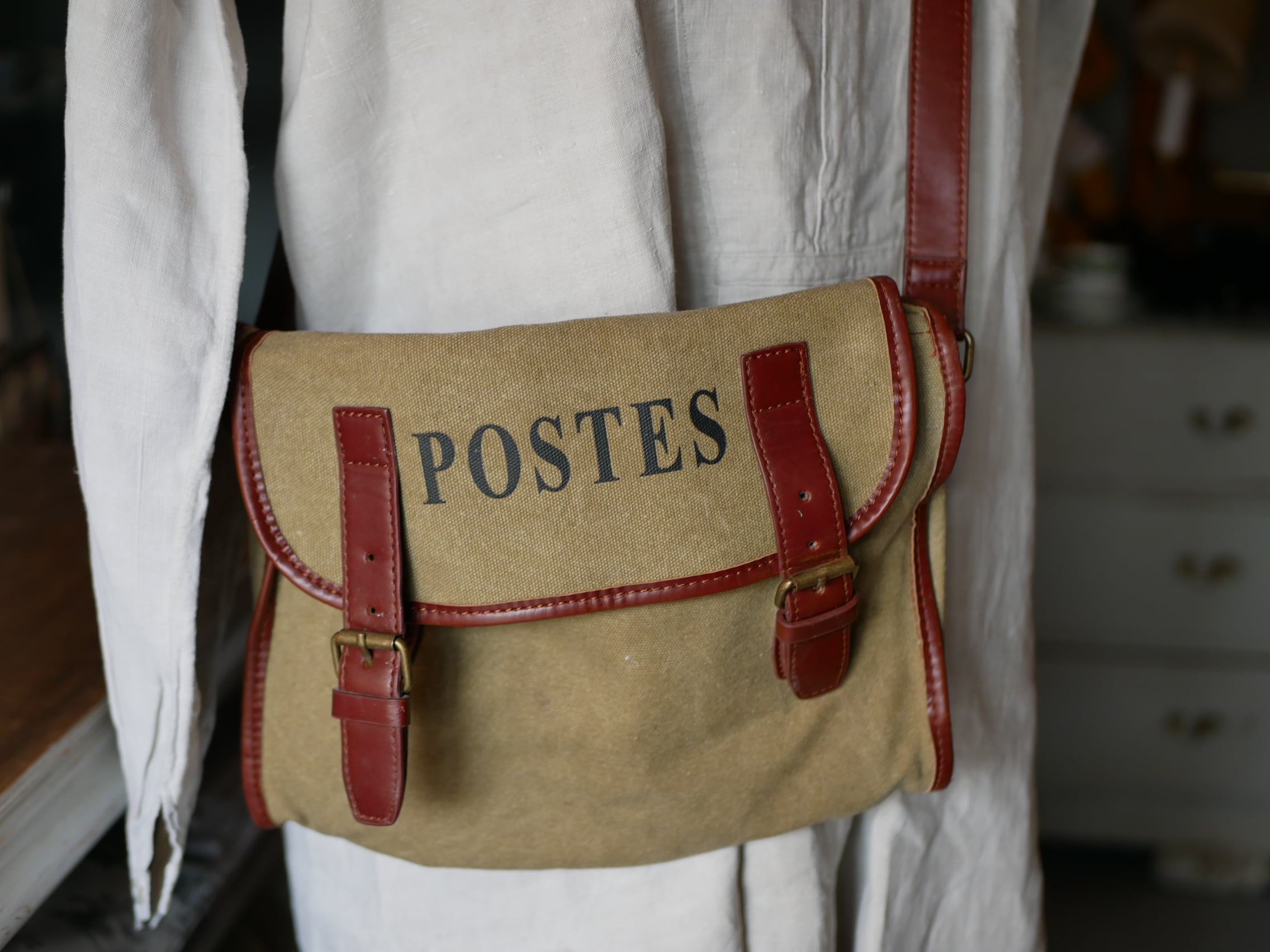 POSTES vintage ショルダーバッグ フランスの郵便配達員   フランス