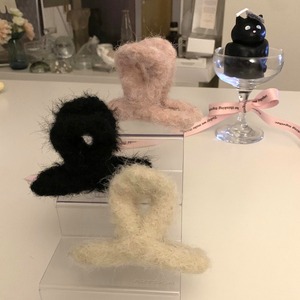 mohair fluffy hair clip【 3color 】No.Z029