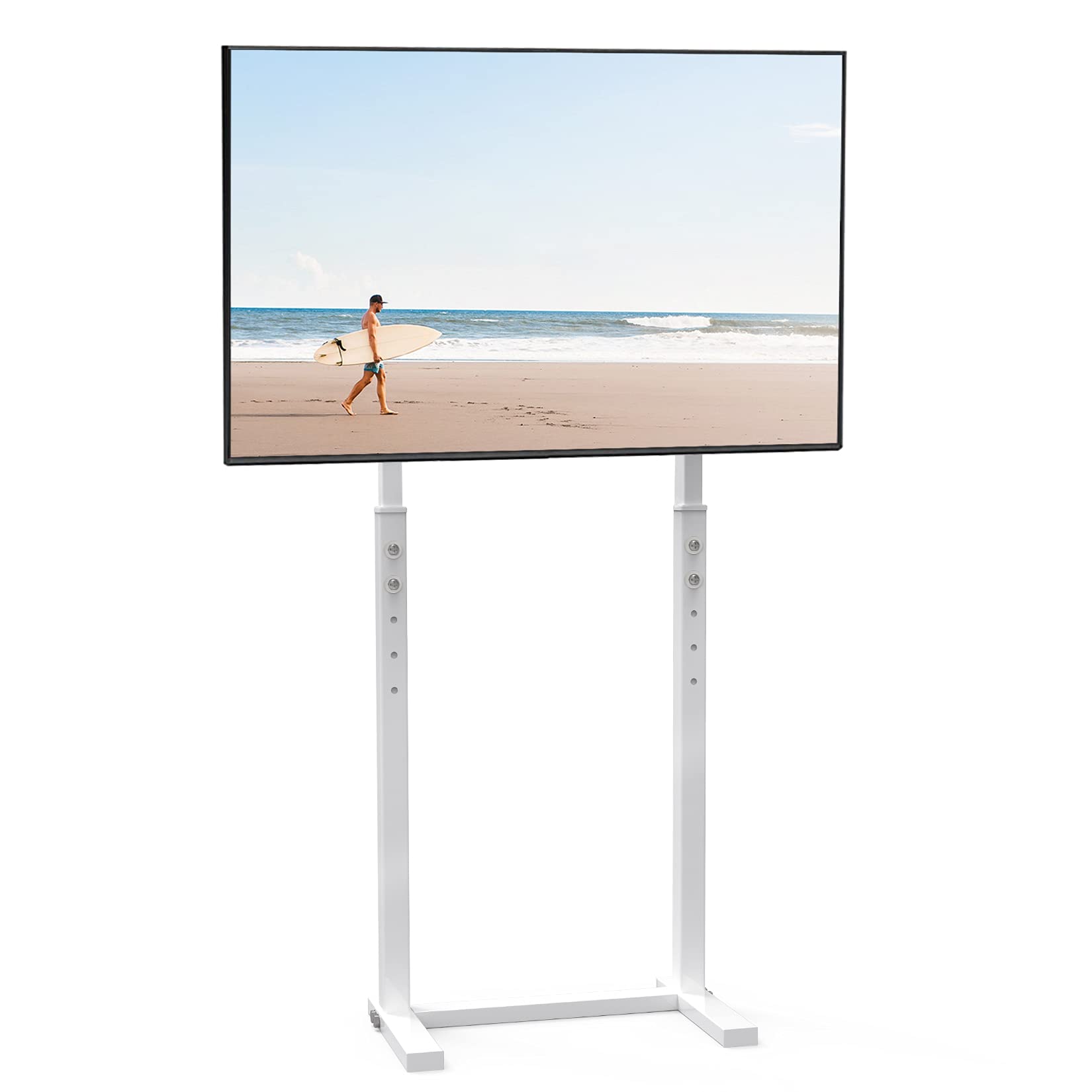 UNHO テレビスタンド 壁寄せ テレビ台 白 ハイタイプ 薄型 tvスタンド 32~65インチ 液晶テレビ モニター 耐荷重40㎏ 高さ調整可能 スリム 地震対策 賃貸
