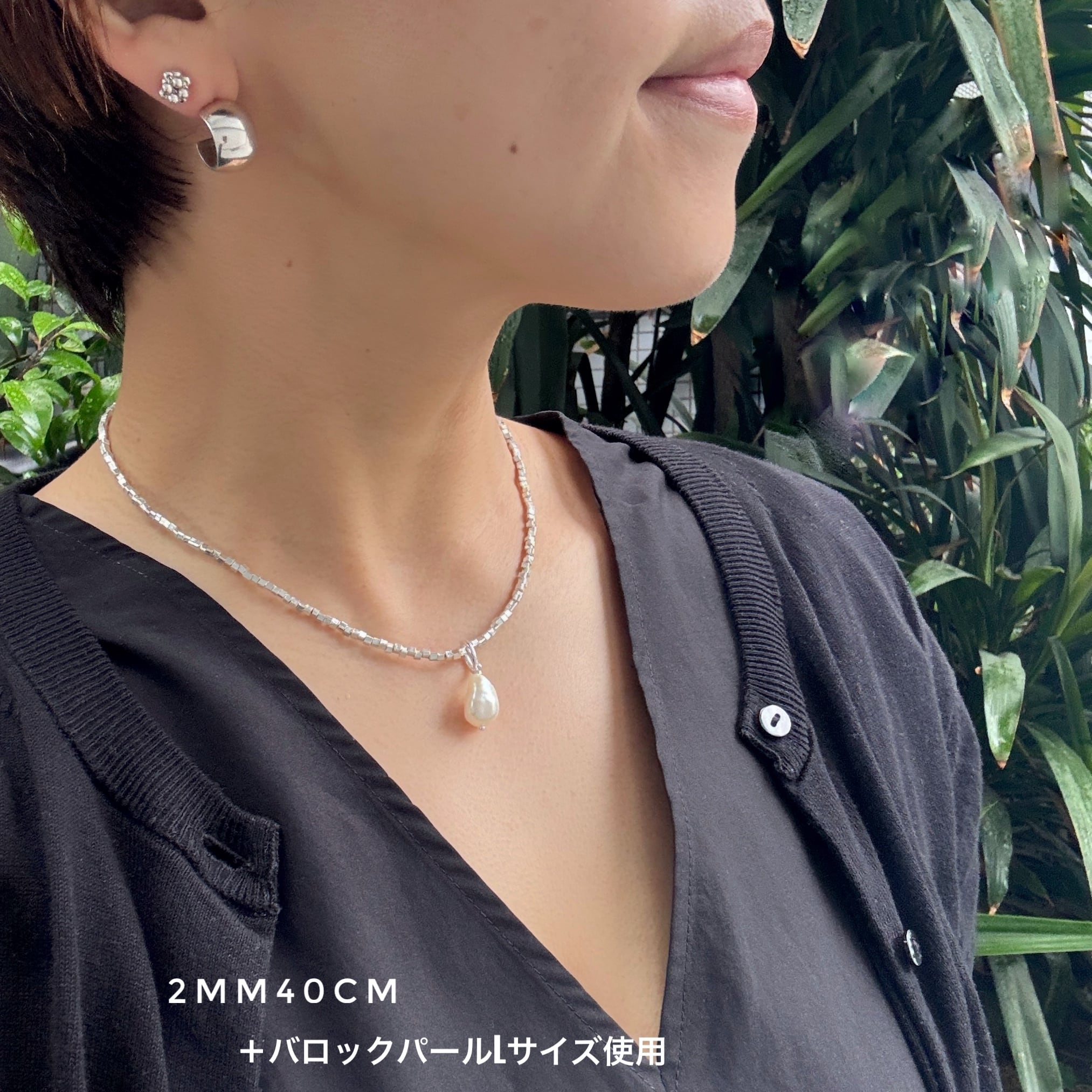 2mm キューブ シルバー ネックレス 40/45/50/55/60cm | 【公式通販